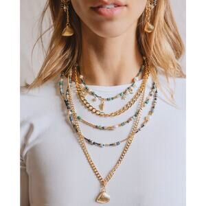 Mayamar Sea Shell Curb Chain Necklace NWT